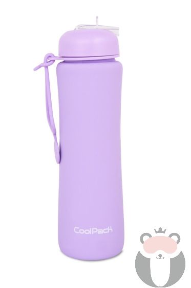 COOLPACK Сгъваема силиконова бутилка PUMP - Powder purple