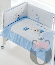 Interbaby универсален детски спален комплект 3ч., Зайчета, 60x120см, 70x140см