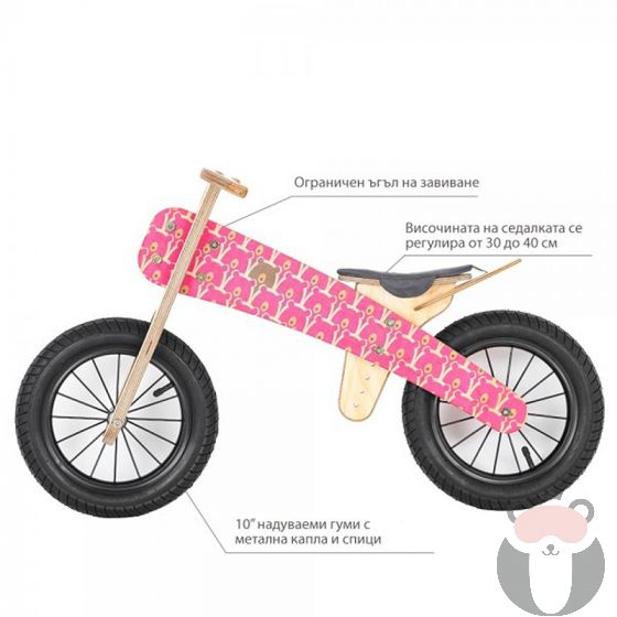 Buba Explorer mini колело за балансиране 2-4г Pink Bears