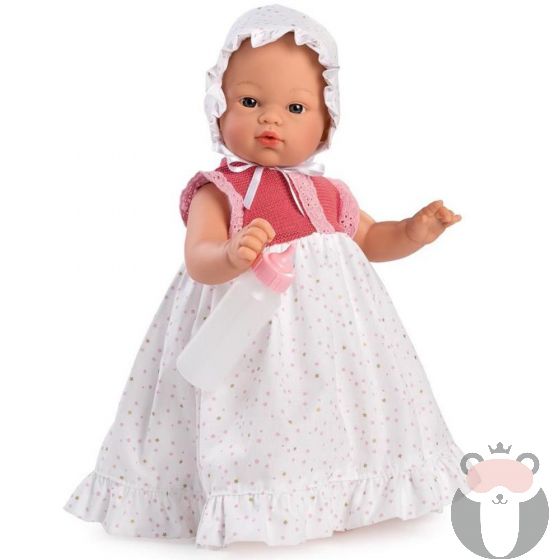 Кукла-бебе Коке с дълга рокля и биберон, Asi dolls