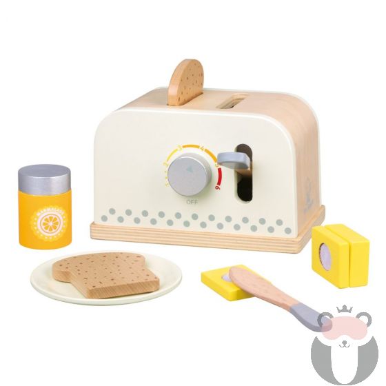 Детски дървен тостер в пастелни цветове New classic toys