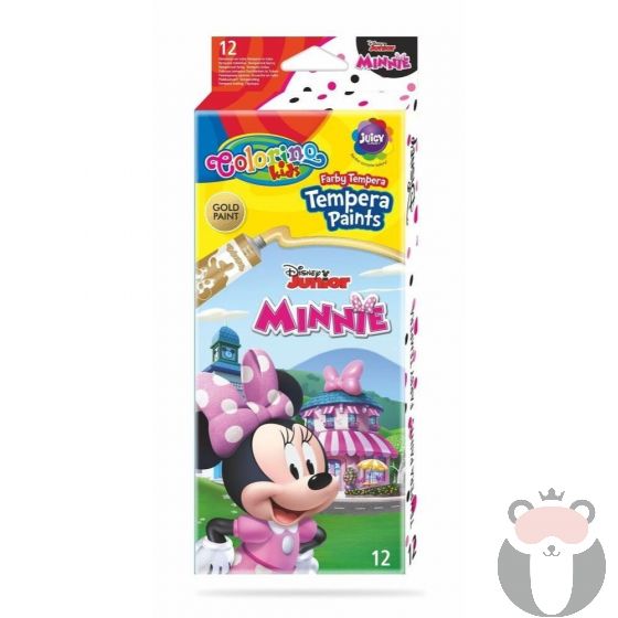 Colorino Темперни бои Minnie Mouse в тубички 12 цвята