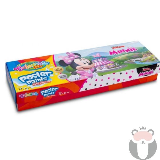Colorino Темперни бои в бурканчета Minnie Mouse 12 цвята 