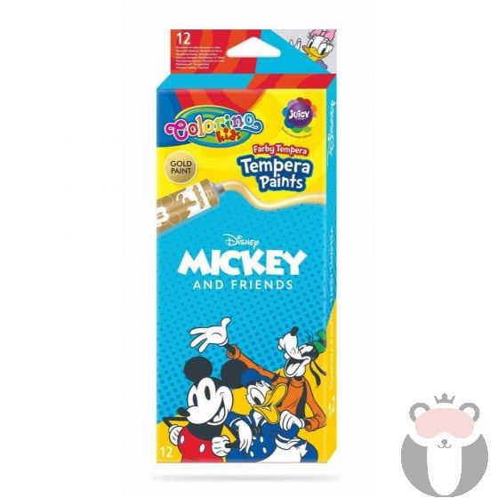 Colorino Темперни бои Mickey Mouse в тубички 12 цвята