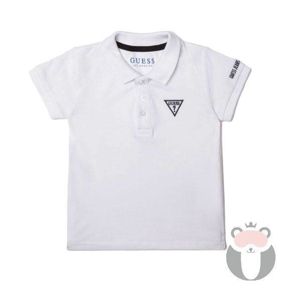 Guess детска тениска с яка и лого