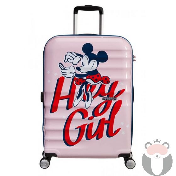 American Tourister Детски куфар за път 67 см Wavebreaker MINNIE DARLING PINK