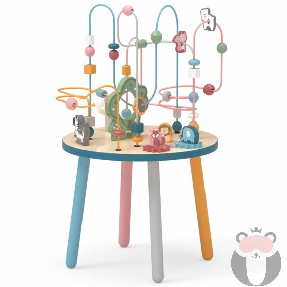 Дървена маса за игра с активности Polar B Viga toys