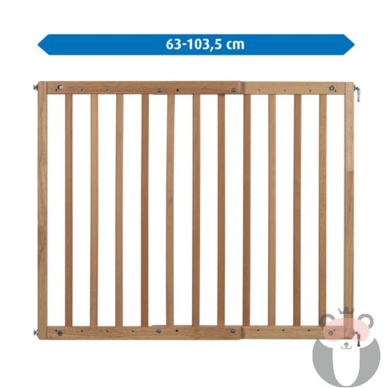 Универсална преграда за врата/стълби с пробиване Reer 46147, Натурално
