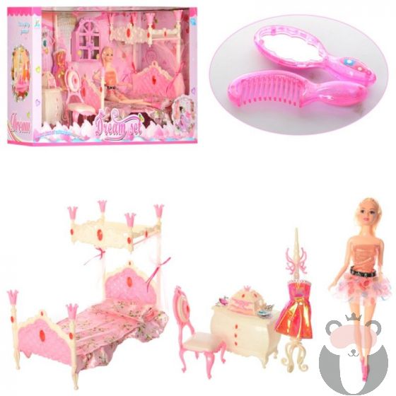 Raya Toys Комплект спалня на принцеса с кукла 
