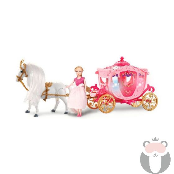 Raya Toys Каляска Dreamy Carriage Розов 2207B