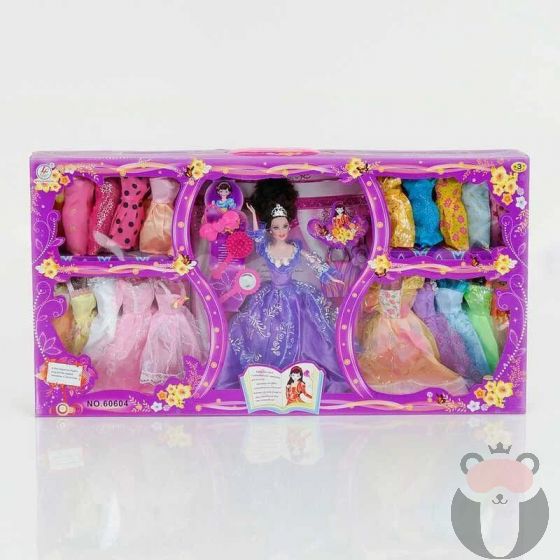 Raya Toys Комплект кукла с 20 рокли 60604