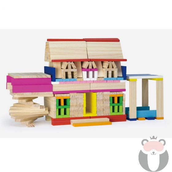 Дървен конструктор от 250 блокчета Viga toys