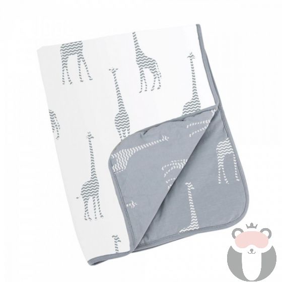 Doomoo Памучно одеяло Dream - Giraf Grey 75x100см