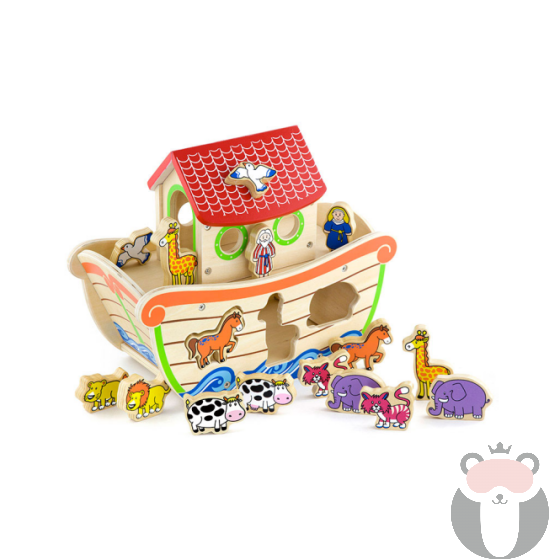 Ноевият ковчег - дървени сортери и кубчета Viga toys