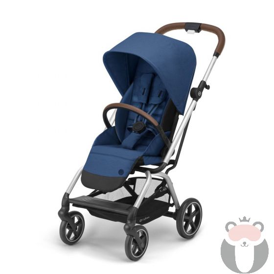 Cybex Бебешка количка Eezy S Twist + 2 сребристо шаси Navy Blue