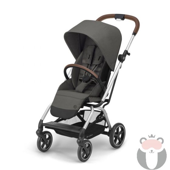 Cybex Бебешка количка Eezy S Twist + 2 сребристо шаси Soho Grey