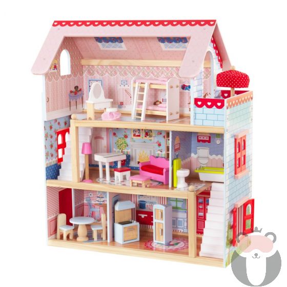 Детска дървена къща за кукли - Челси от KidKraft 