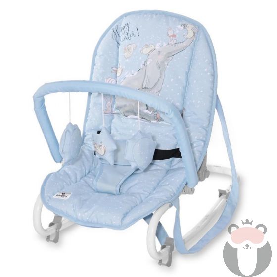 Lorelli Бебешки шезлонг с гриф Eliza, Tender Blue Fun