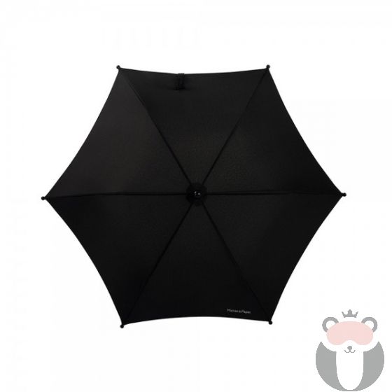 Mamas & Papas Луксозен черен чадър за количка - Black