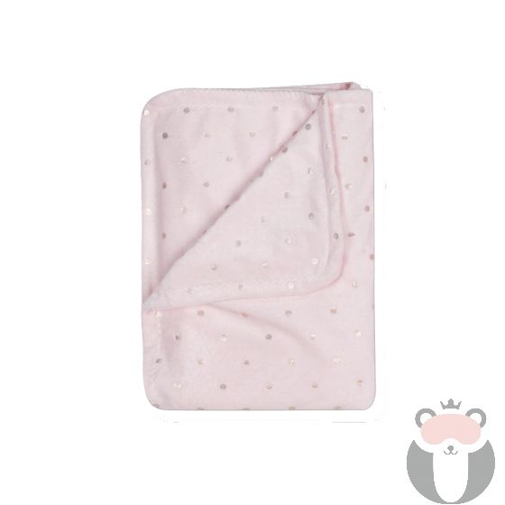 Interbaby бебешко луксозно одеяло 80x110см розов цвят
