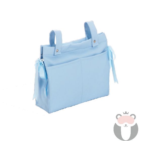 Interbaby Кожена чанта за детска количка Carol 45x31x14см-синя