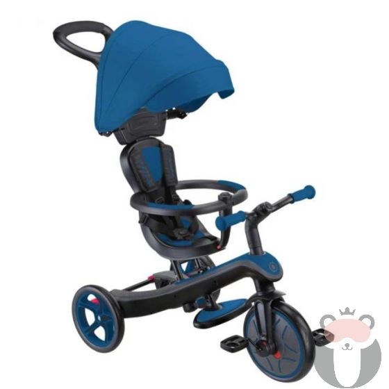 Globber Триколка 4 в 1 EXPLORER TRIKE със сенник в кралско син цвят