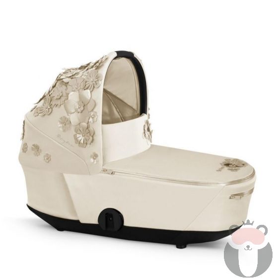 Cybex Кош за новородено Mios 3 Lux New Generation SIMPLY FLOWERS, Nude Beige