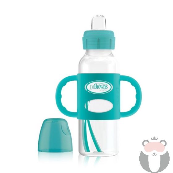  Dr.Brown's Преходно шише Milestone Wide-Neck Sippy Bottle 250 мл Зелен
