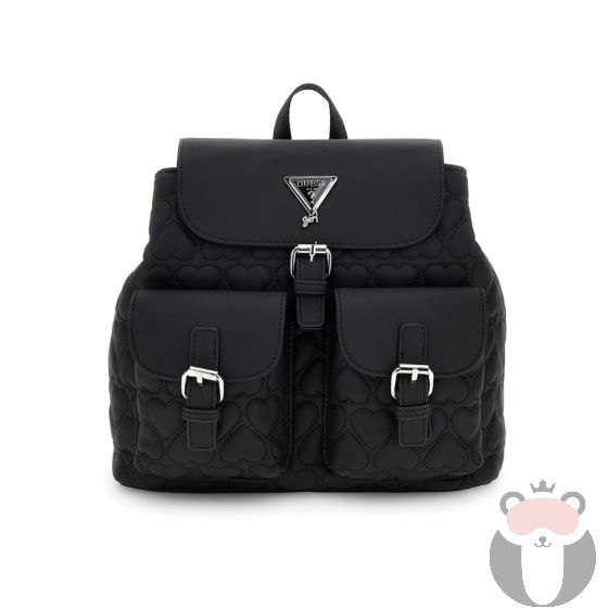 Guess Раница със сърца JBLK