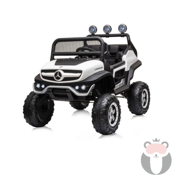 Chipolino Електрически джип MERCEDES UNIMOG ,EVA пяна, Бял