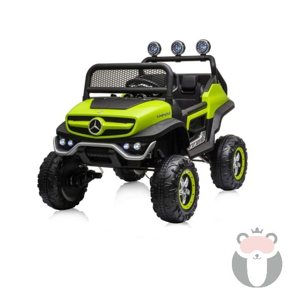 Chipolino Електрически джип MERCEDES UNIMOG ,EVA пяна, Зелен