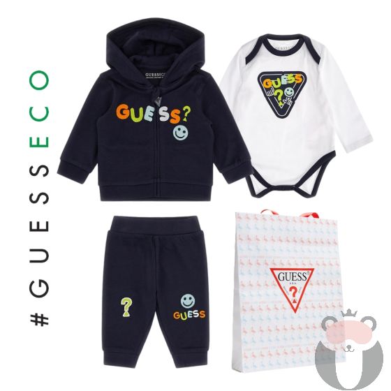 Guess Бебешки комплект за момче 3 части SMART BLUE