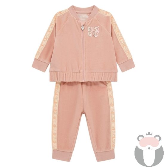 Guess Бебешки сет с надписи PINK ROSES