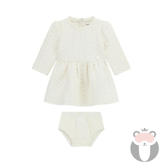 Guess Официална бебешка рокля CREAM WHITE