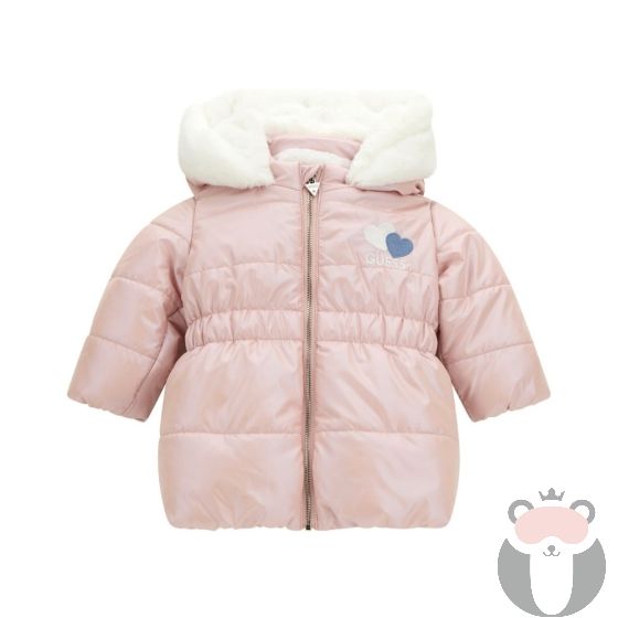 Guess Бебешко зимно яке за момиче PINK ROSES