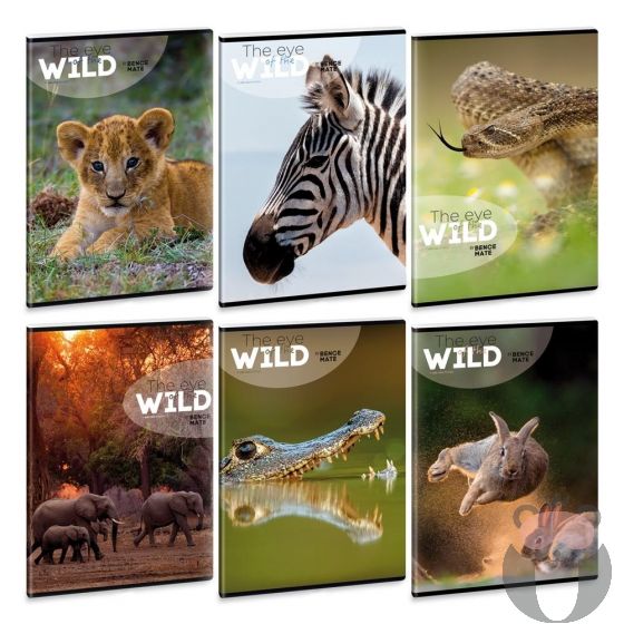Ars Una Тетрадка А5 с широки редове Eyes of the Wild, 3бр. в опаковка