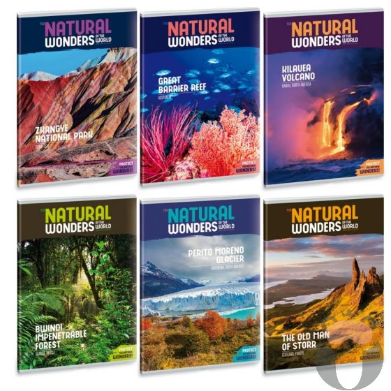 Ars Una Тетрадка А5 с широки редове Natural Wonders, 3бр. в опаковка
