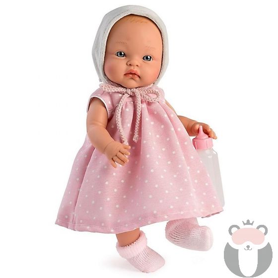 Кукла Алекс, с розова рокля на точки, Asi dolls