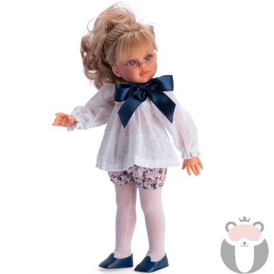 Кукла Сабрина с цветни къси панталони и бяла блуза, Asi dolls