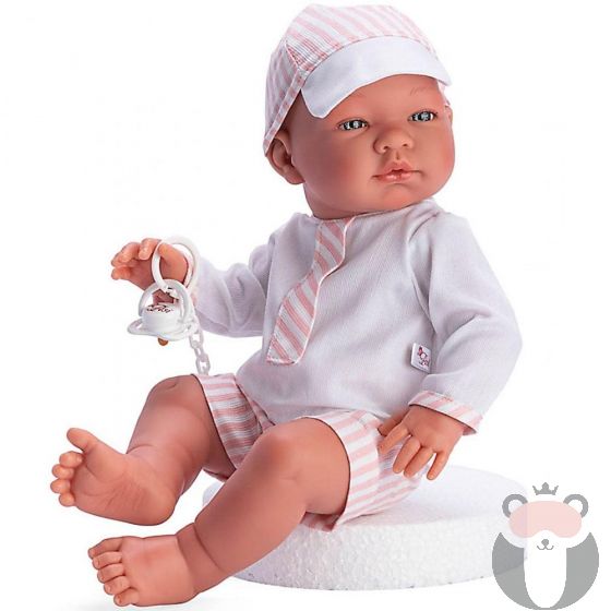 Кукла-бебе Пабло с лятно костюмче и шапка, Asi dolls