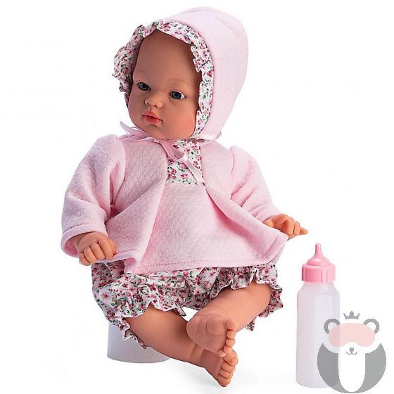 Кукла-бебе Коке с розово костюмче с качулка, Asi dolls