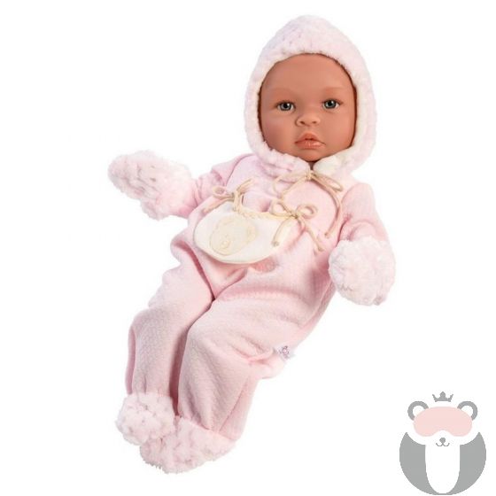 Кукла бебе Лея с розов гащеризон, Asi dolls
