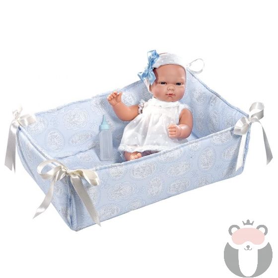 Кукла бебе Оли в синьо кошче, Asi dolls