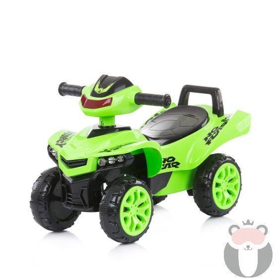 Chipolino Детска количка за яздене ATV с музика, зелен