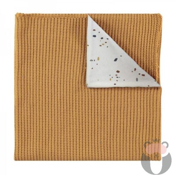 Baby Clic Плетено одеяло 75х110см - Mustard