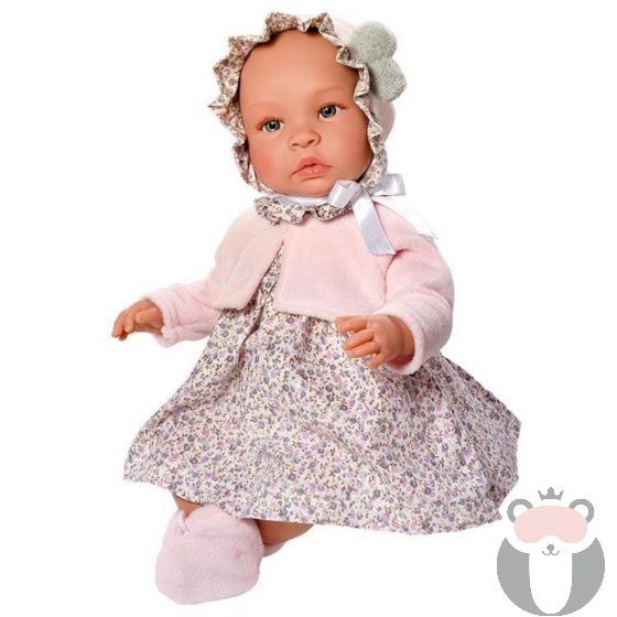 Кукла-бебе Лея с рокля на цветя и палто, Asi dolls