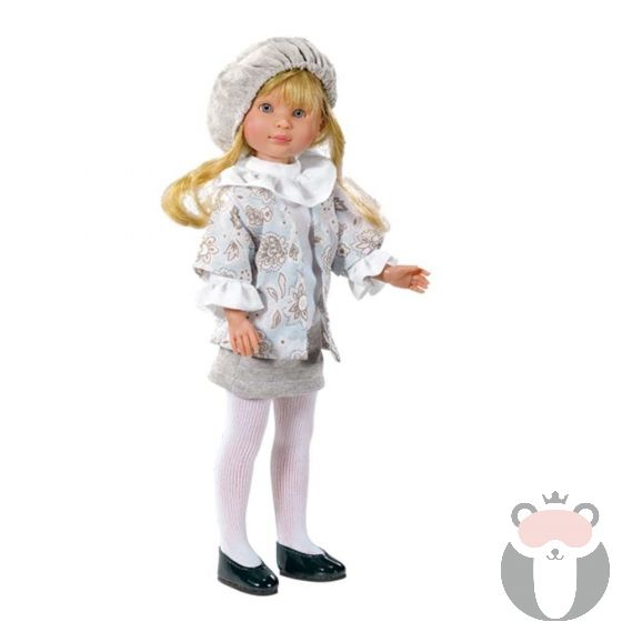 Кукла Силия с палтенце на цветя и барета, 30 см, Asi dolls