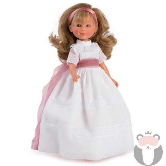 Кукла Силия с официална бяла рокля, 30 см, Asi dolls