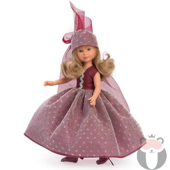 Кукла Силия фея с винена рокля, 30 см, Asi dolls