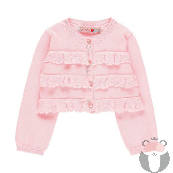 Boboli бебешко розово болеро с харбали 12м/80см